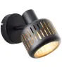 Brilliant Tyas Światło Ścienne Aluminium Metal Czarny Złoty | Nadaje Się Do 1x E14